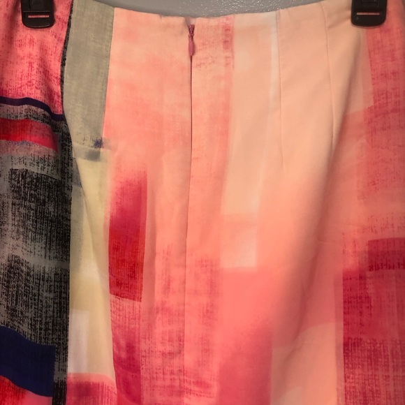 White House Black Market Pencil Pink Color Block Knee Length Lined Skirt NWT - Picture 11 of 15